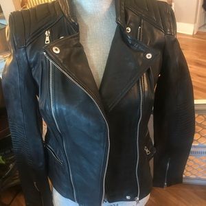 Brand new Zara black leather jacket size L